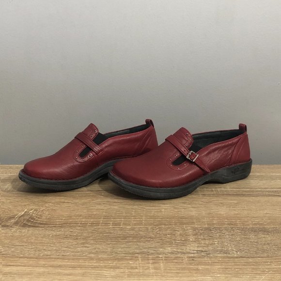 Dromedaris Womens Size 38 Red Leather Portugal Comfort Shoes Slip On Loafers - Picture 3 of 16